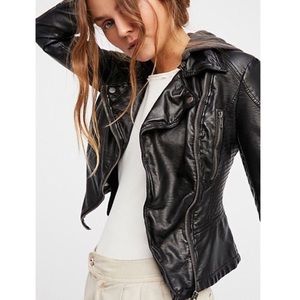 Free People Vegan Leather Jacket